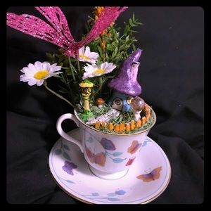Fairy garden in a cup